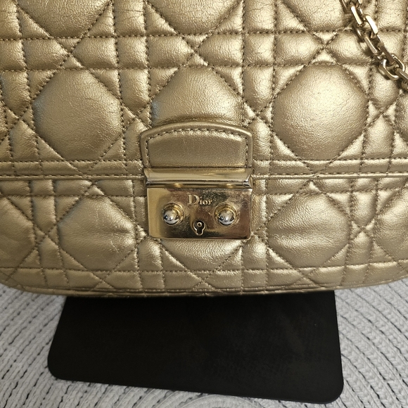 Dior Gold Quilted Chain Bag (WOC) - Picture 5 of 14